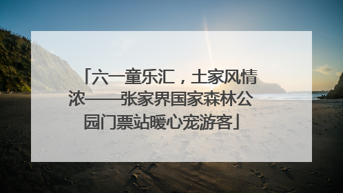 六一童乐汇，土家风情浓——张家界国家森林公园门票站暖心宠游客